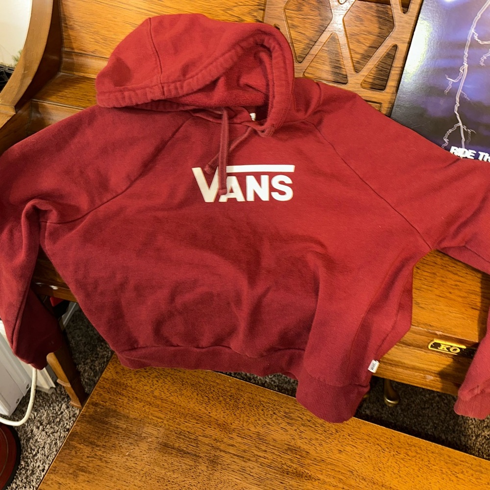 Vans Burgundy Hoodie with Logo